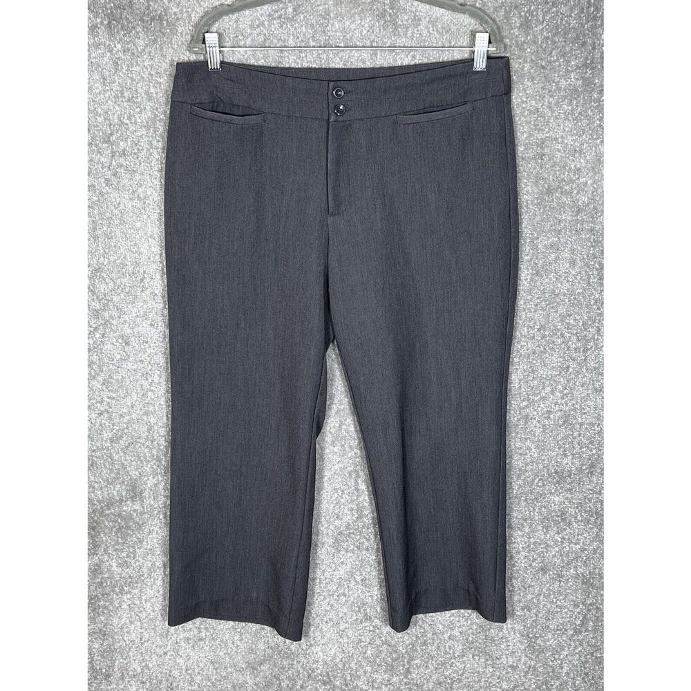 Christopher & Banks Crop Ankle Dress‎ Pants Womens Size 12 Short Gray Stretch